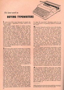 1957 buying typewriters
