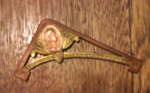antique copper embossed bookmark