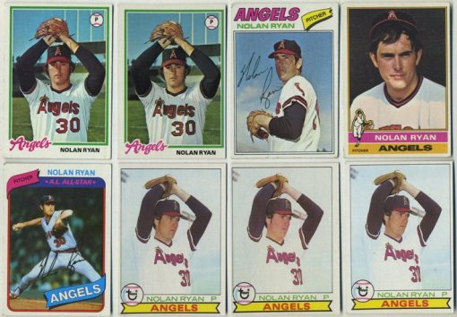 Lot of Nolan Ryan cards 1976-1980