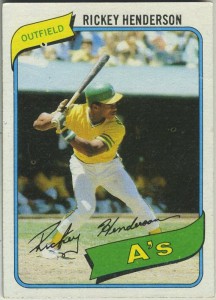 1980 Topps Rickey Henderson Rookie Card