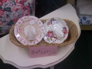 vintage china saucer nightlights