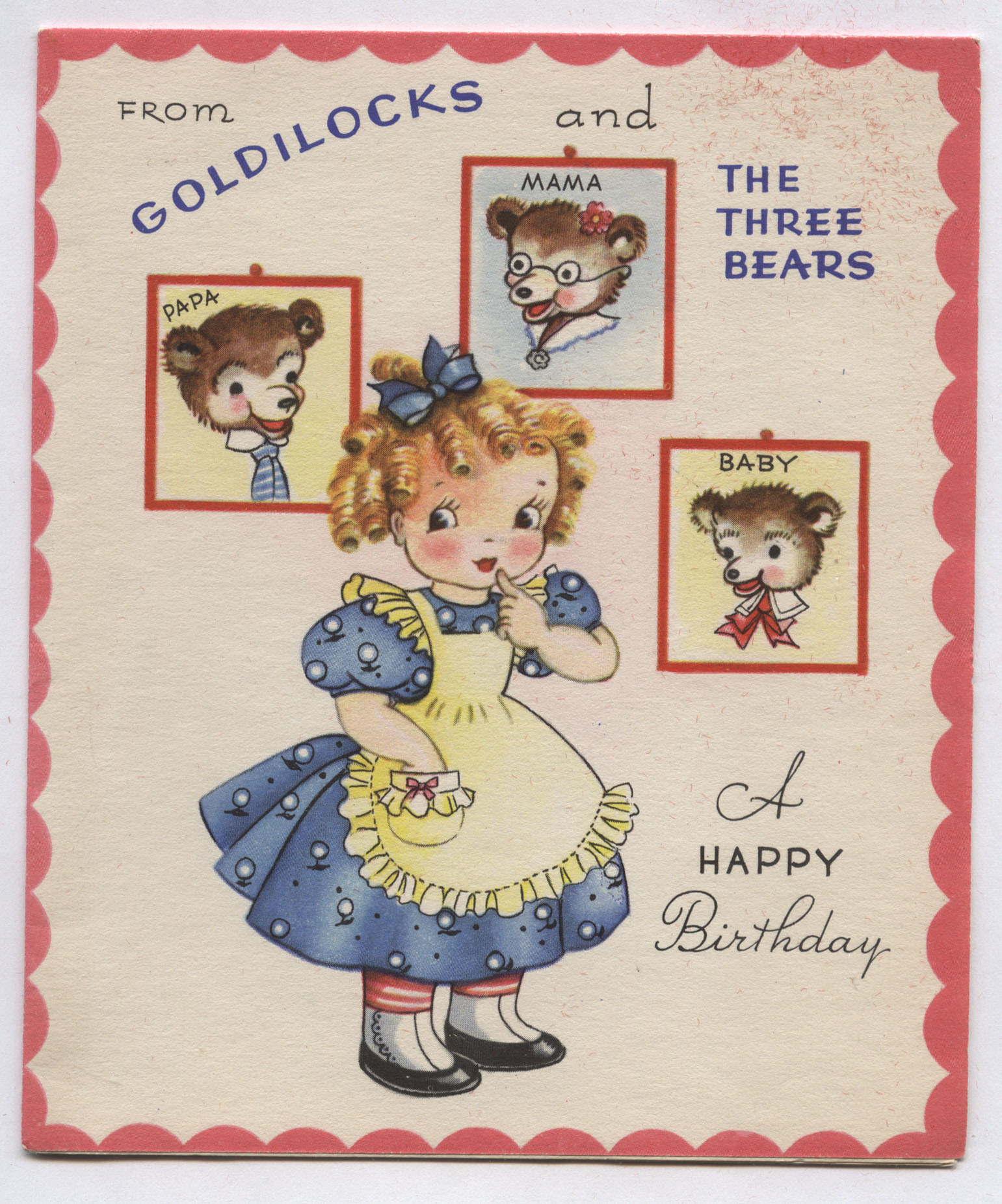 Vintage Birthday Greetings From Goldilocks & The Three Bears ...