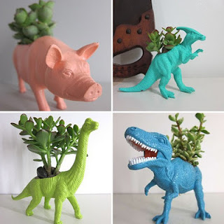 plastic animal planters